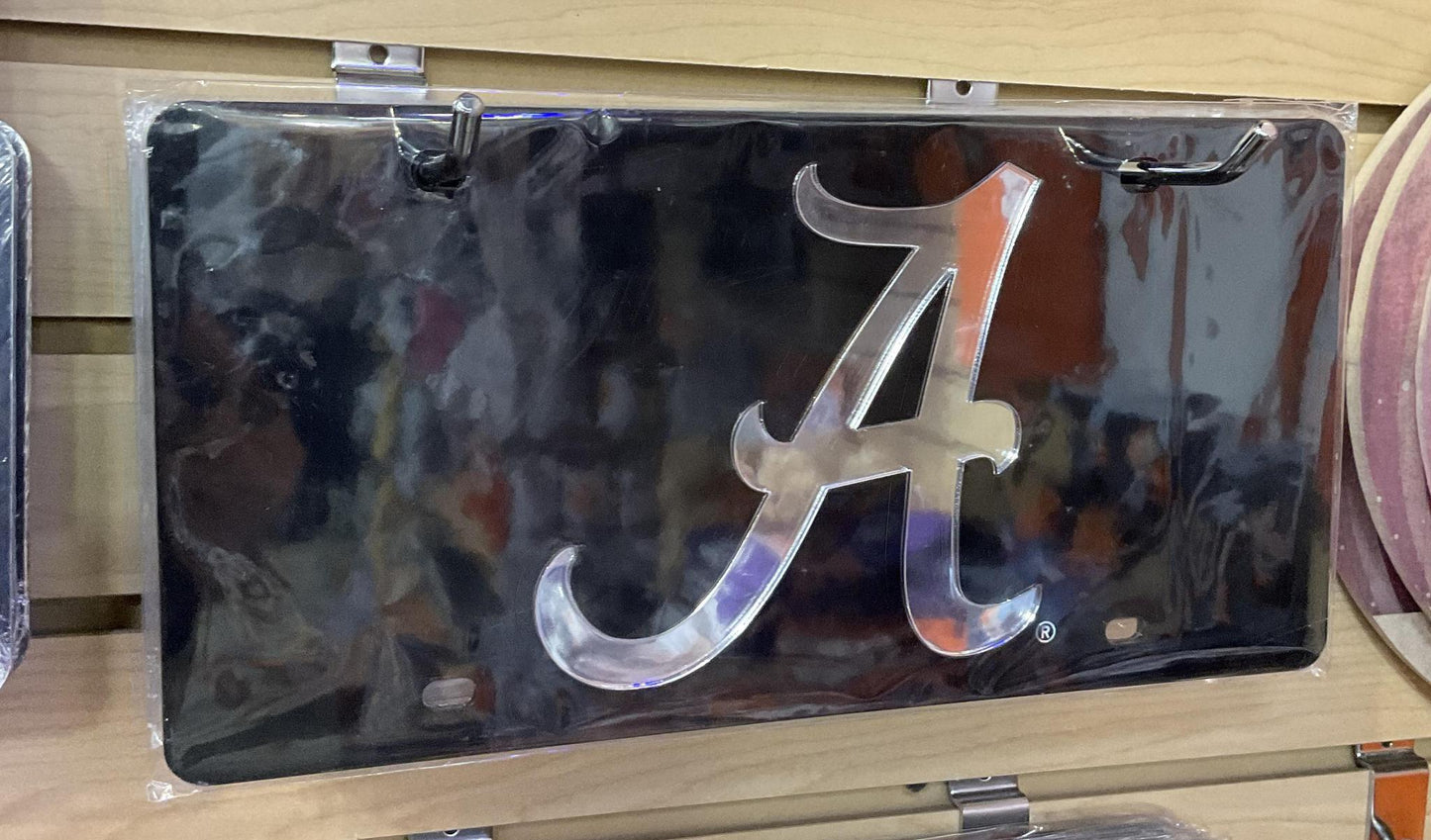 Wincraft Alabama A Black License Plate