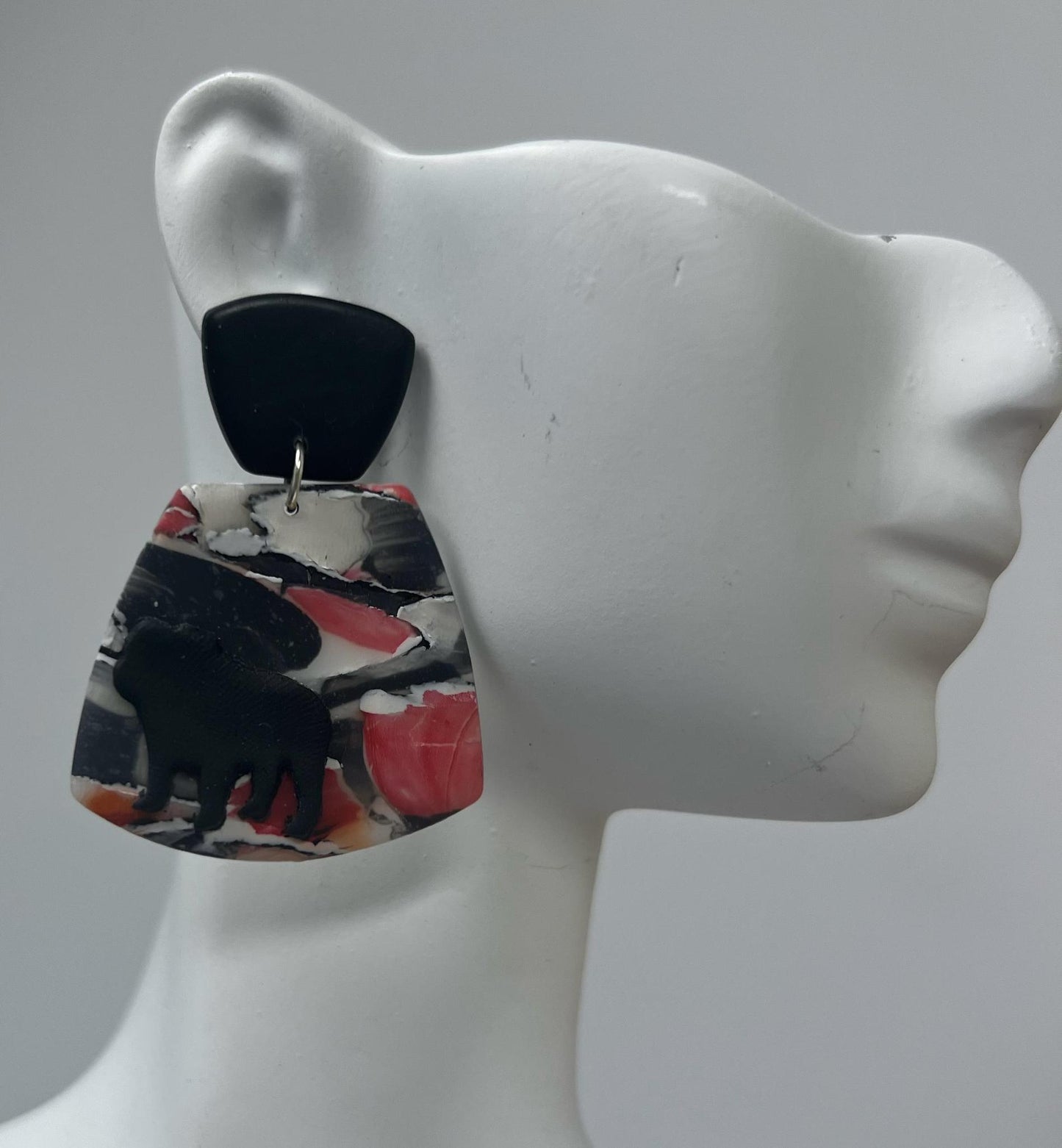 Georgia Clay Co. UGA Watercolor Bulldogs Earrings