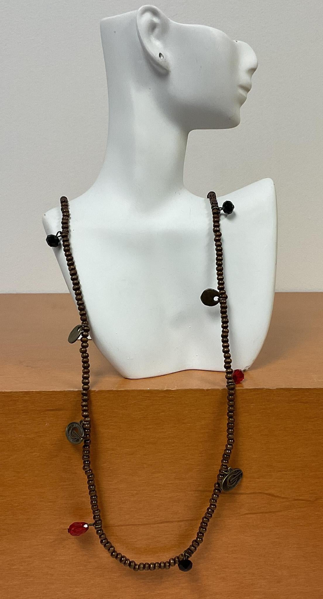 Seasons Jewelry UGA Wood Bead Necklace
