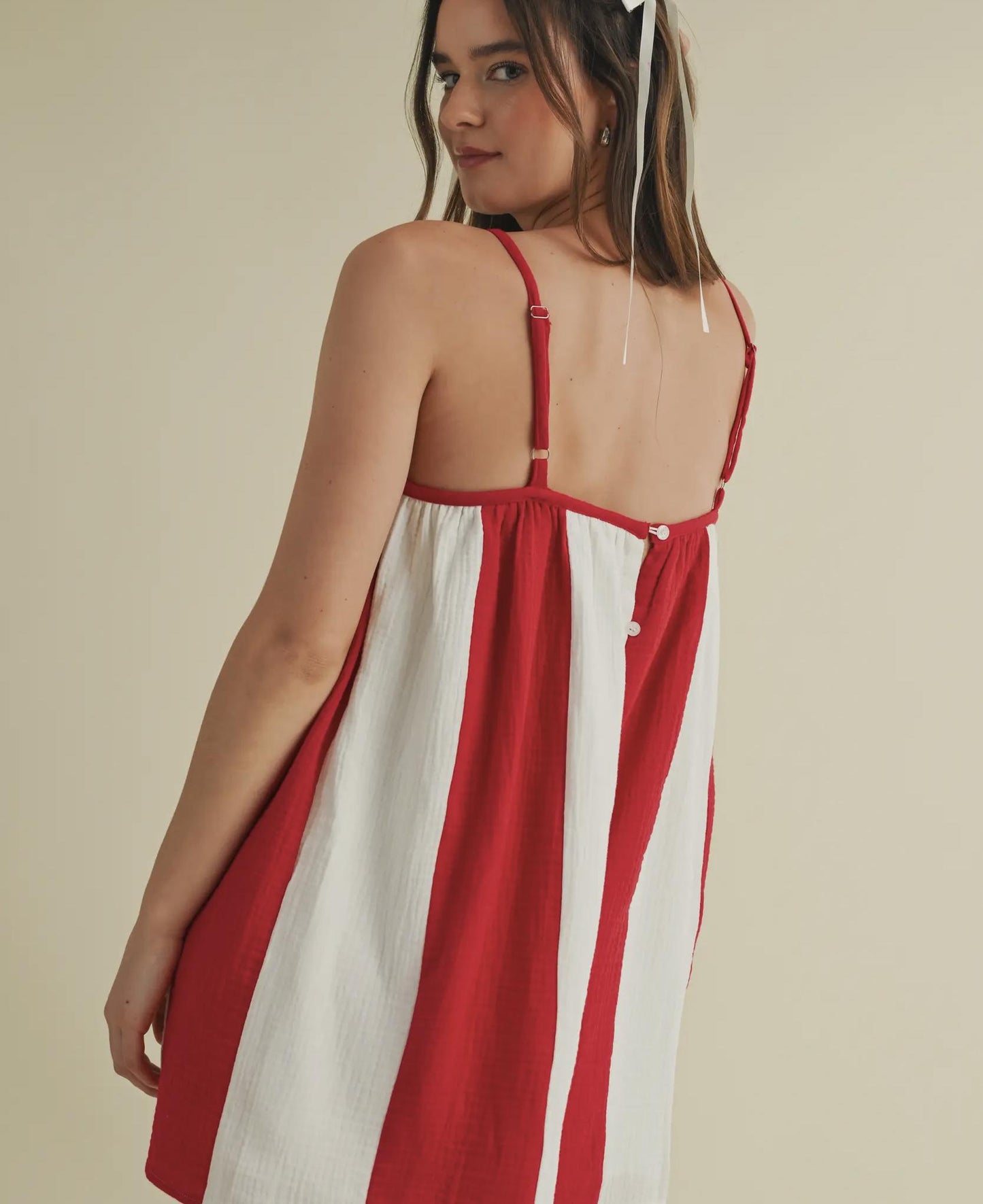 Cloud Ten UGA Womens Striped Oversized Game Day Romper