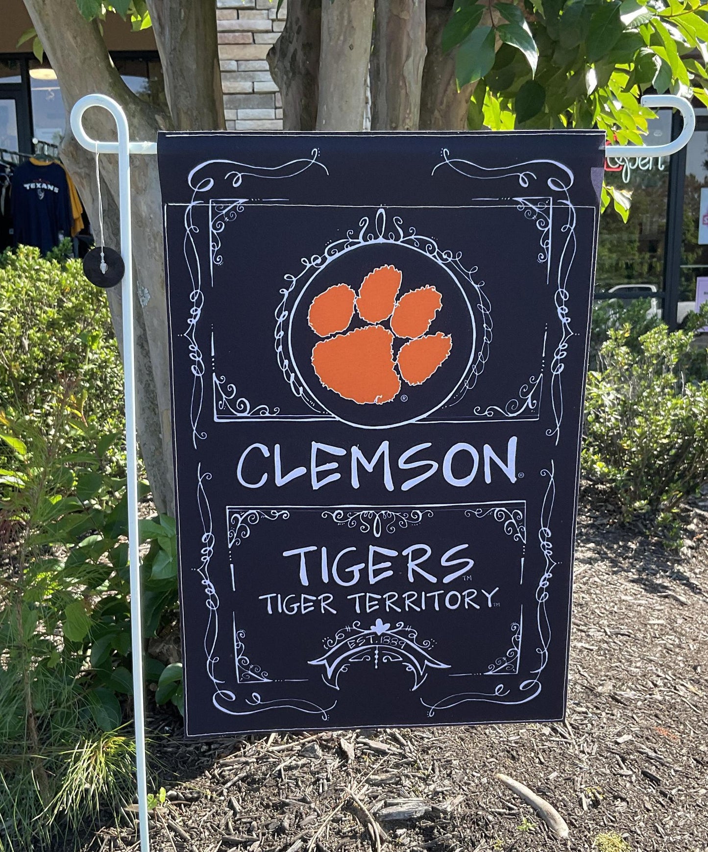 Magnolia Lane Clemson Est. Black Garden Flag808412