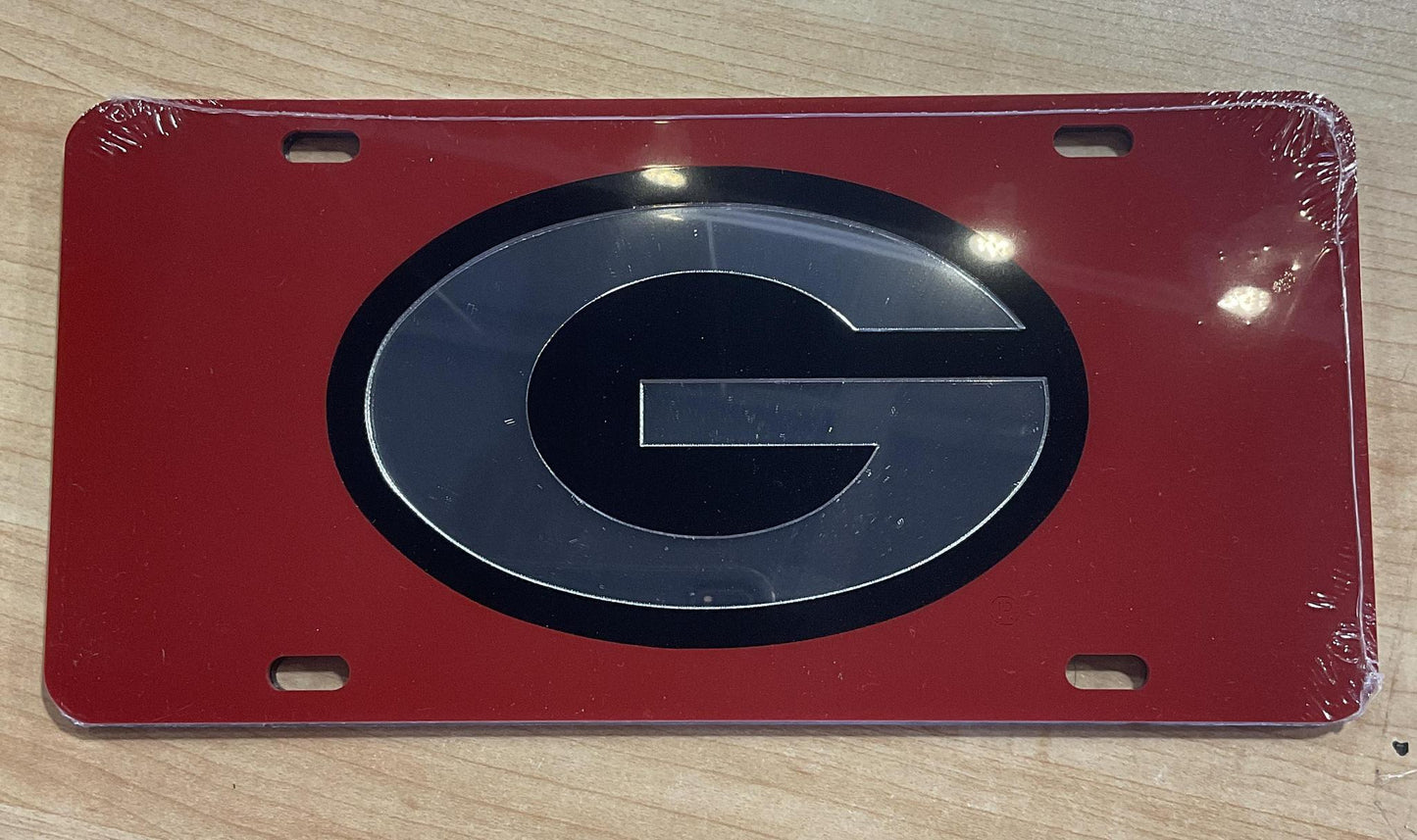 Craftique UGA Lasercut Red Tag w/Chrome G