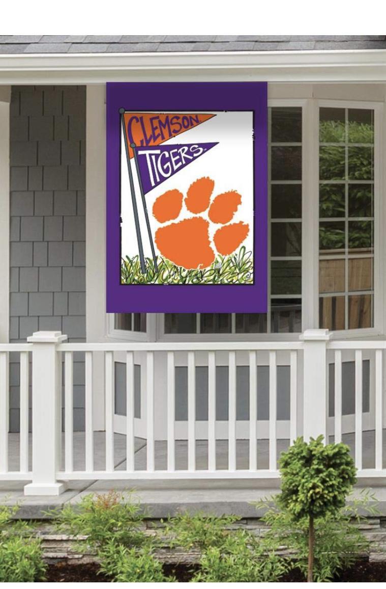 Magnolia Lane Clemson House Flag