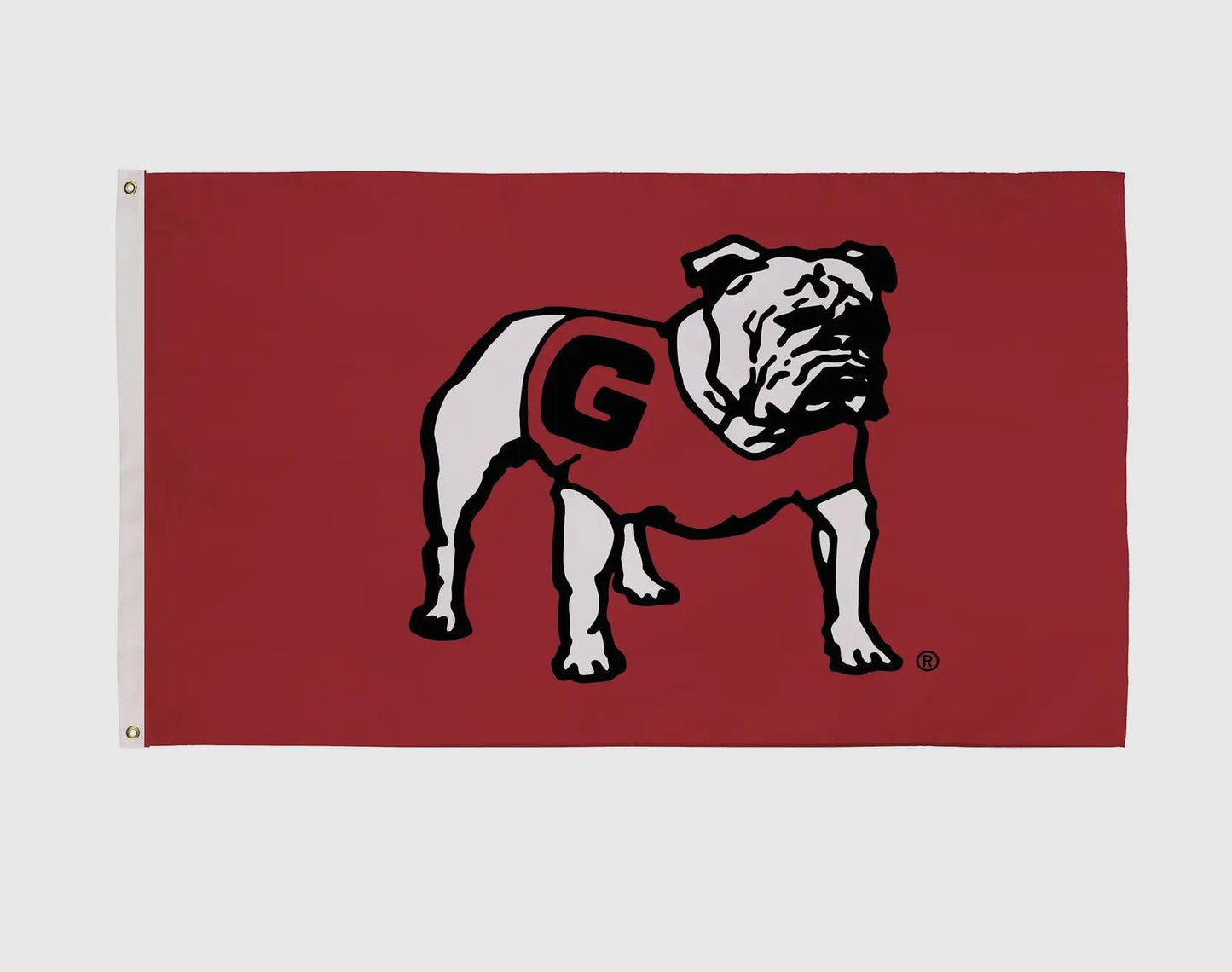 Evergreen UGA Standing Dog 3x5 Flag Red