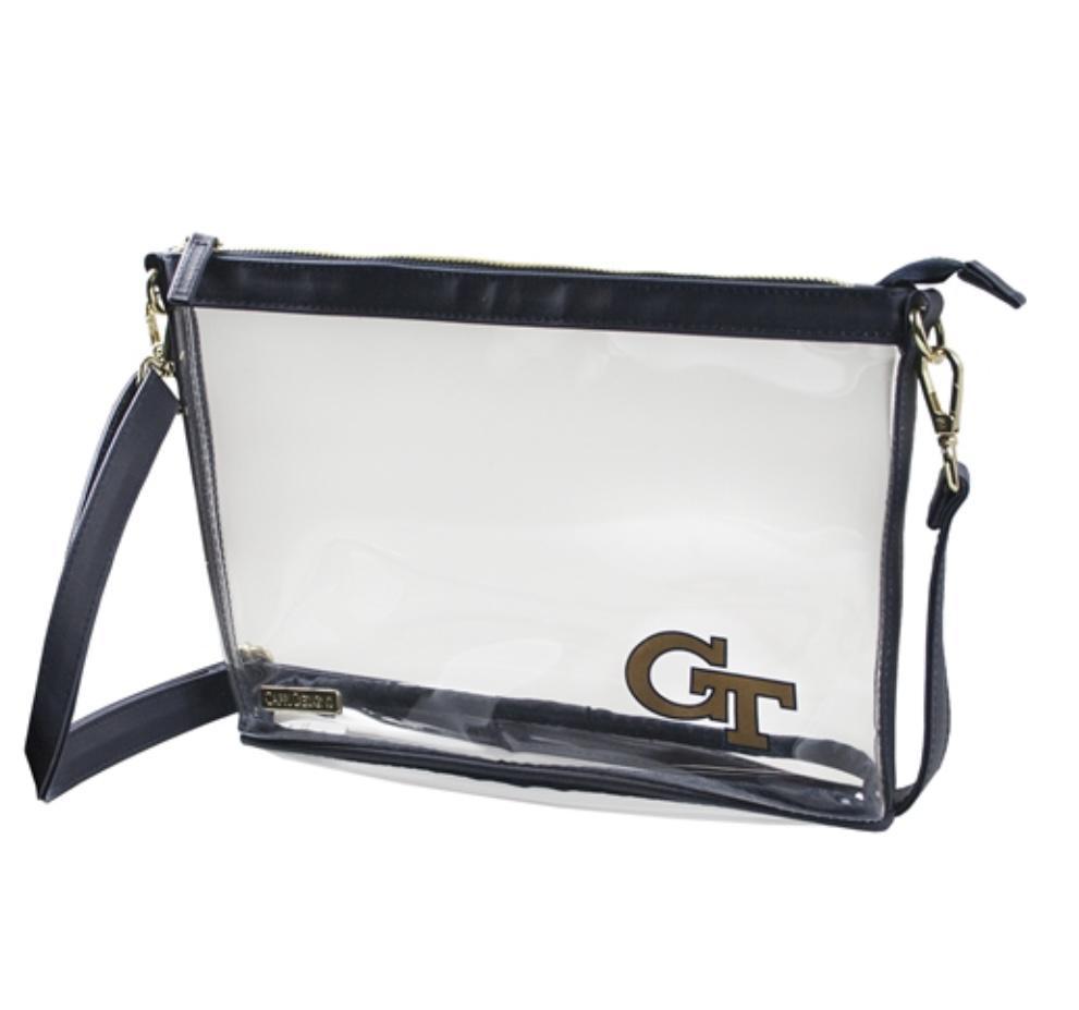 Capri Designs Georgia Tech Large Crossbody Clear Bag