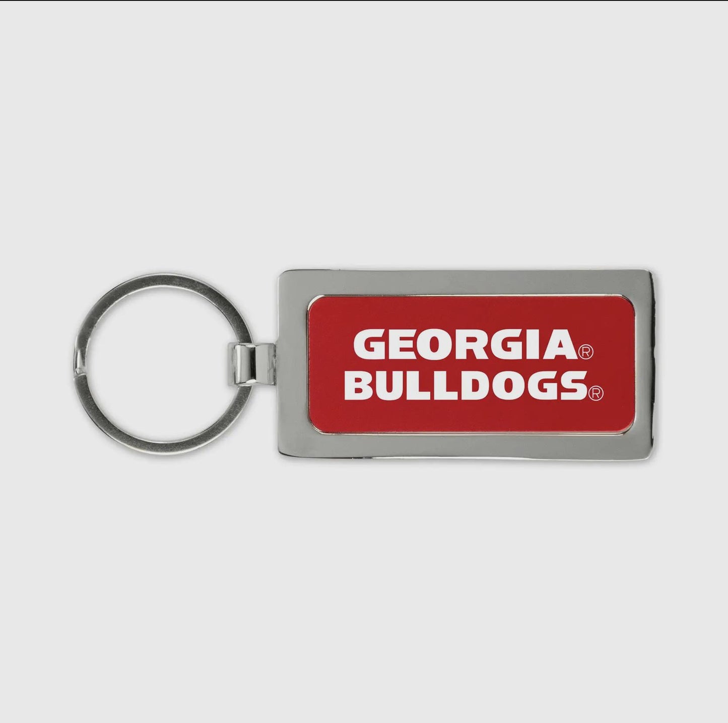 NCAA UGA Engraved Red Keychain