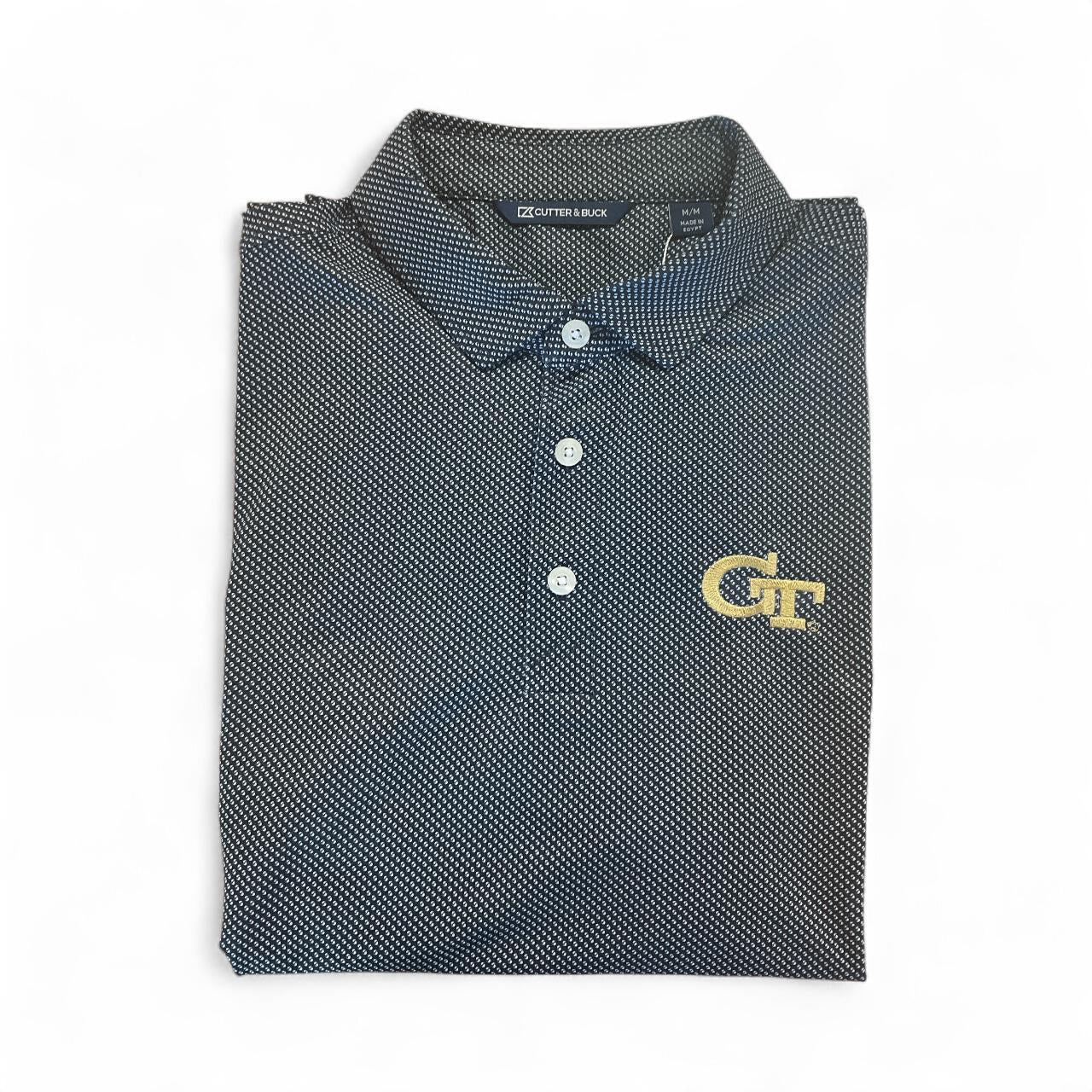 Cutter & Buck Georgia Tech Mens Pike Eco Symmetry Print Recycled Polo