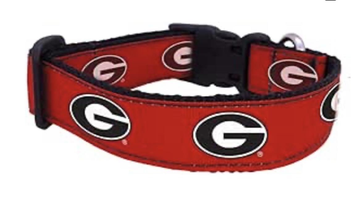 All Star Dogs UGA Dog Collar Red with G