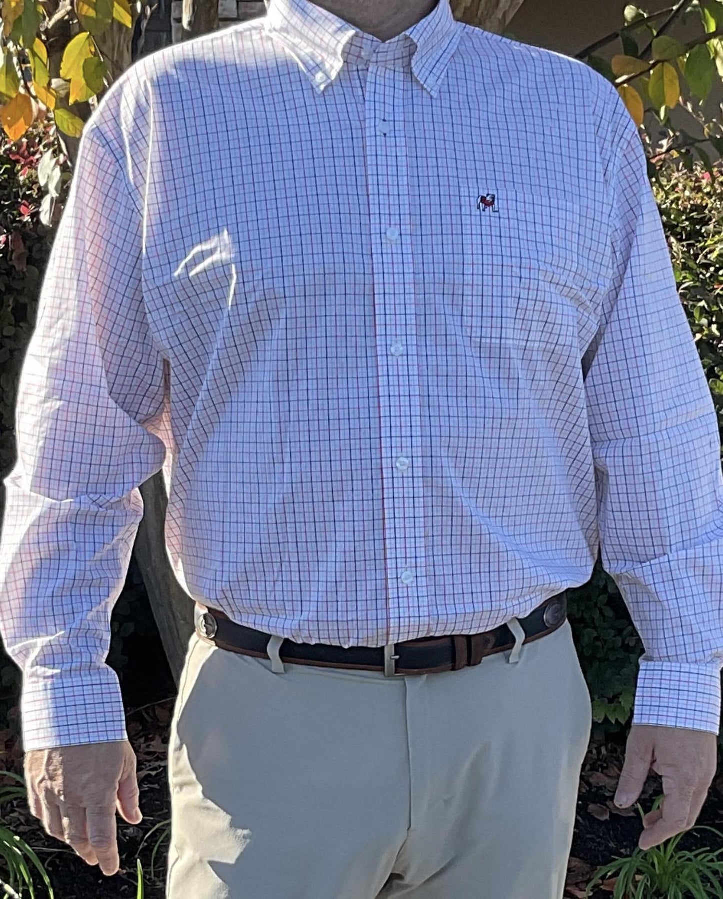 Onward Reserve UGA Tattersall Classic Fit Long Sleeve Button Up