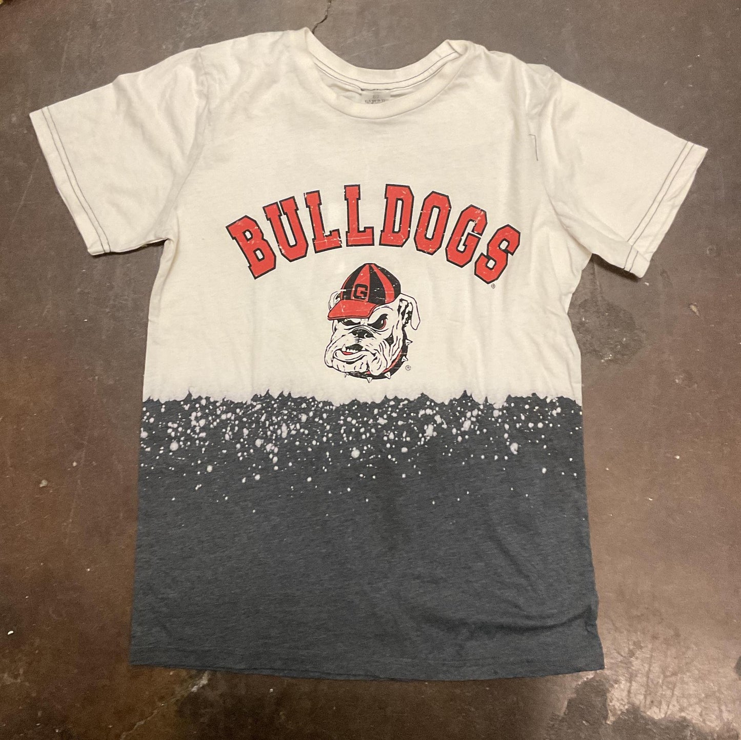 Gameday Couture UGA Womens Bleached Dyed White/Grey Tee