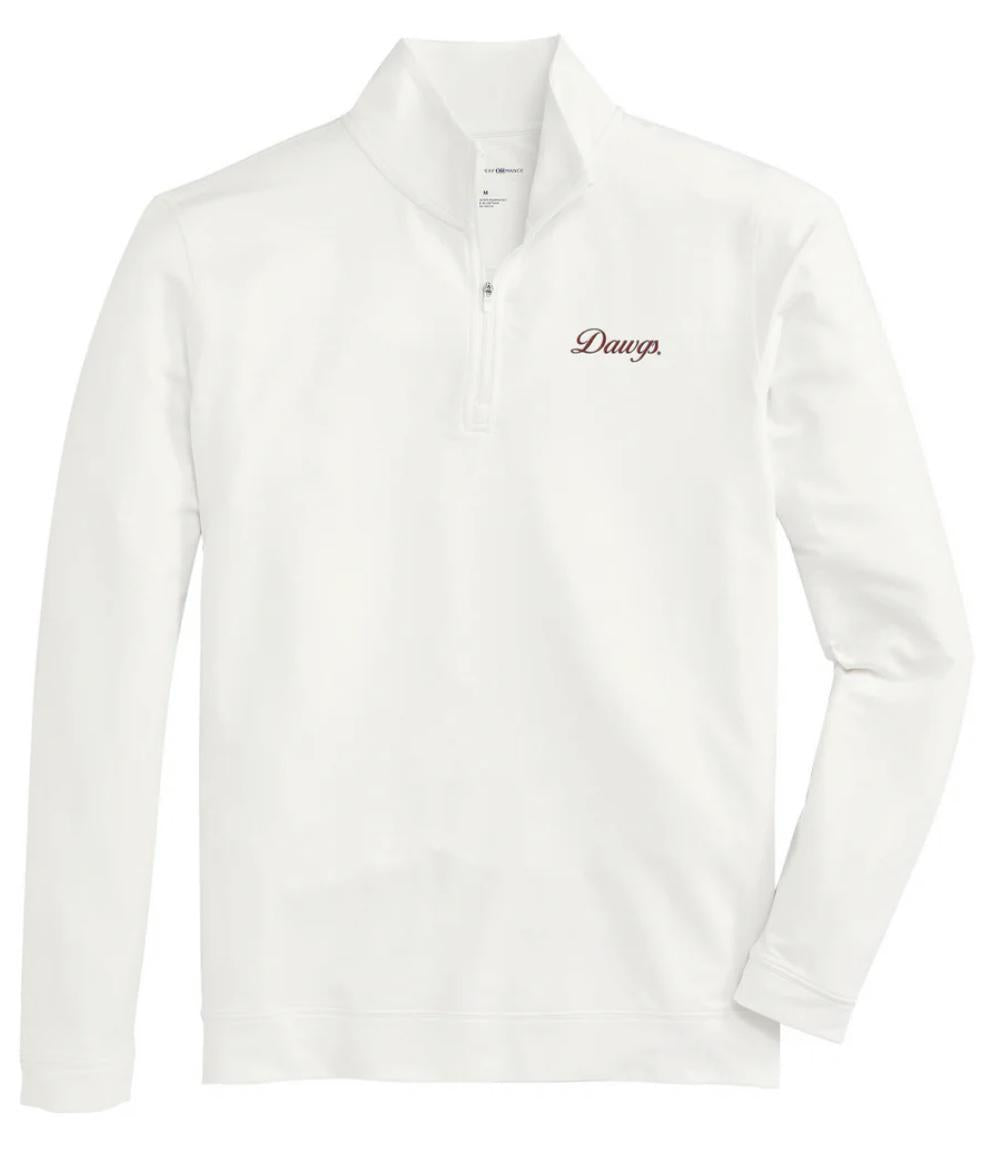 Onward Reserve UGA Mens Dawgs Vintage Script Yeager Performance Pullover WH