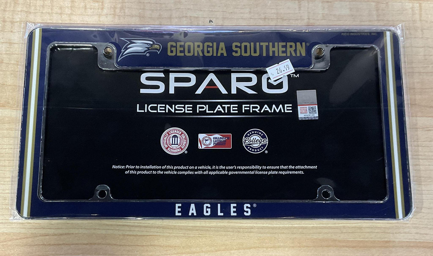 Rico Georgia Southern Tag Plate Bracket