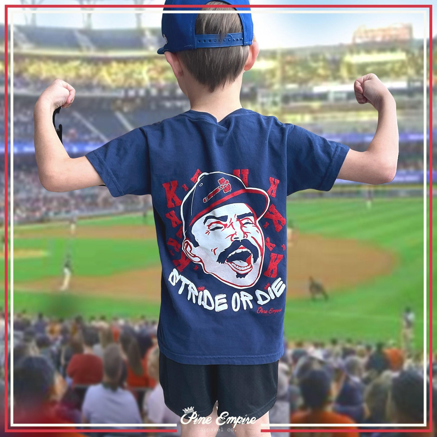 Pine Empire Atlanta Braves Youth Comfort Colors Stride or Die