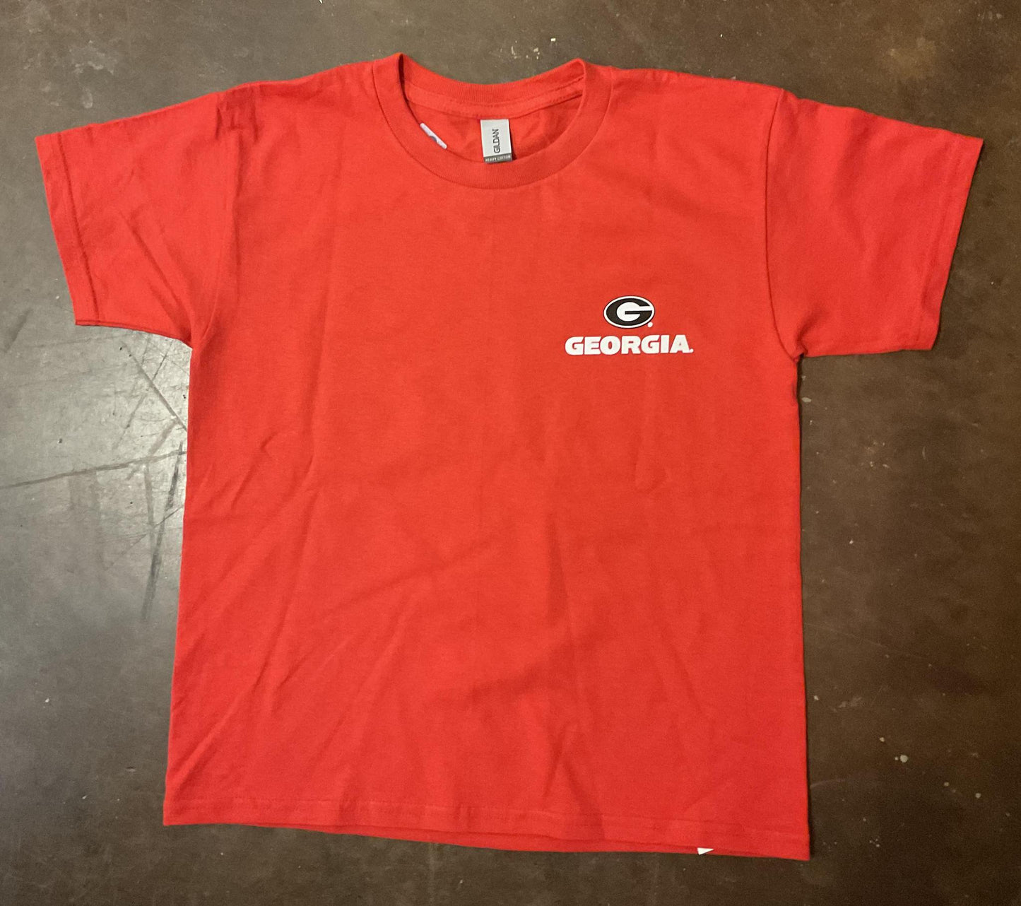 New World Graphics UGA Youth Drawn Field Mascot B RD Tee