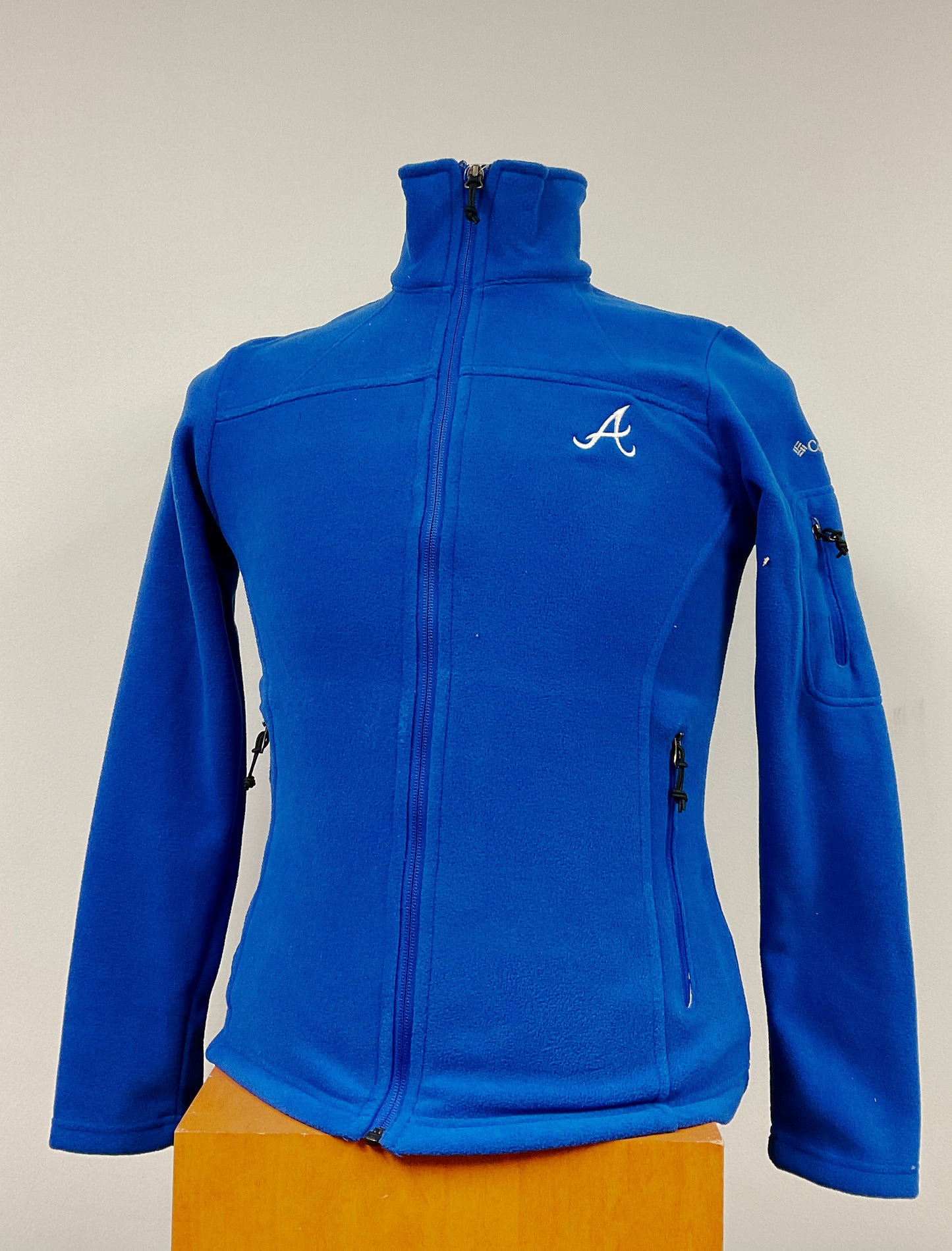 Columbia Atlanta Braves Letter Give & Go Womens Full Zip (Blue)