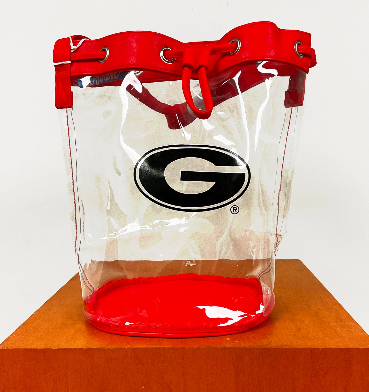 Desden UGA Clear Bucket Bag
