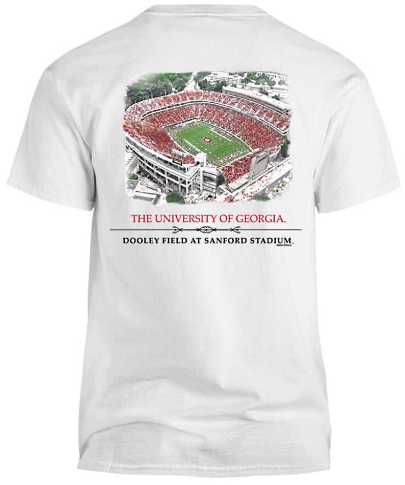 New World Graphics UGA "Dooley Field at Sanford Stadium" Unisex T-Shirt