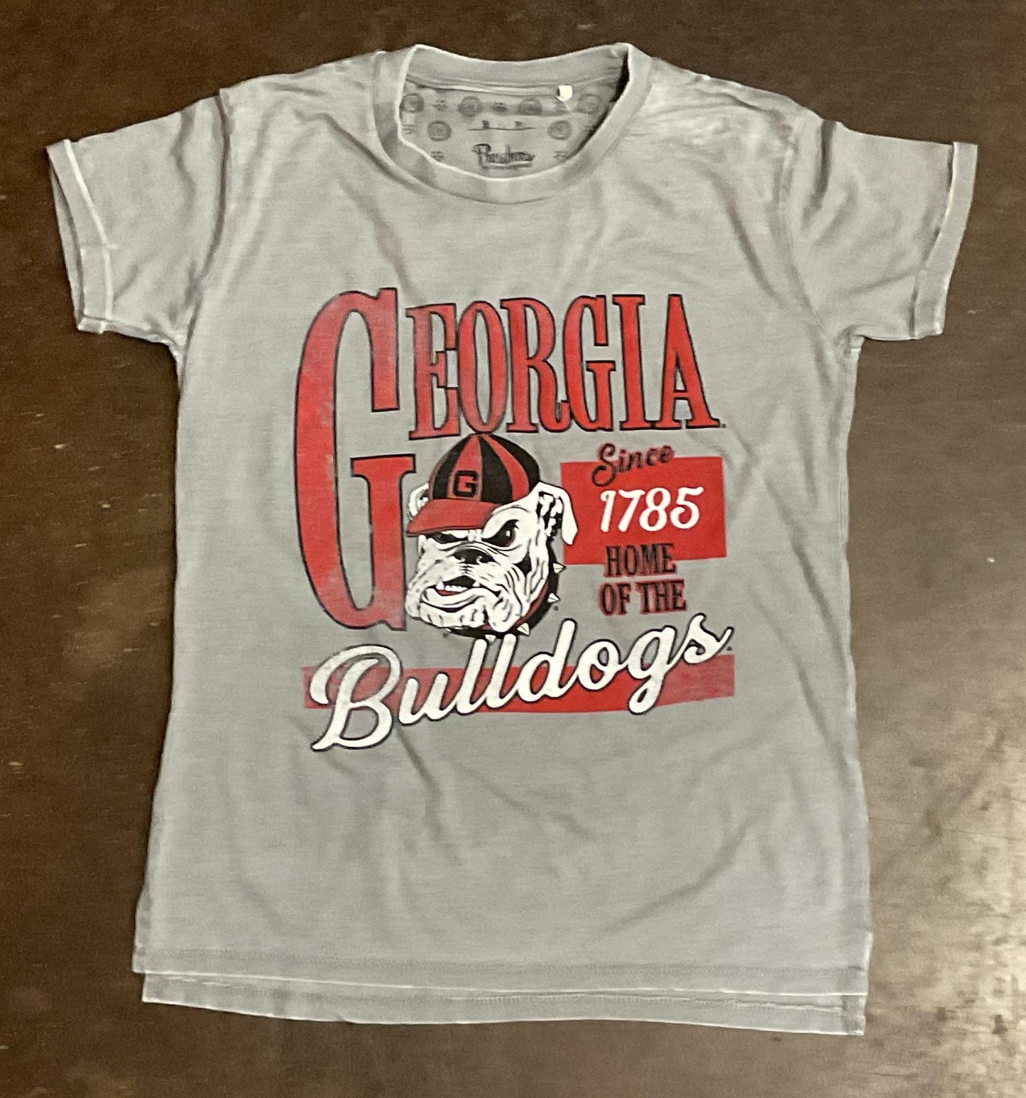 Pressbox UGA Stephen SS Crew-Neck Vintage Boyfriend Womens Top