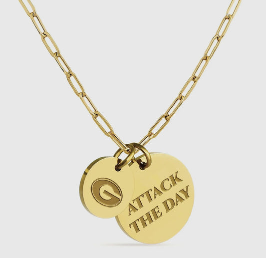 Stone Armory UGA Paperclip Chain Charm Necklace 18k Gold Dipped