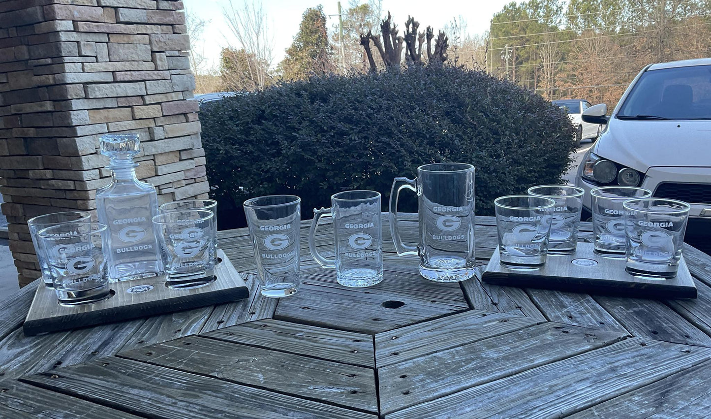 UGA Large Etched Mug