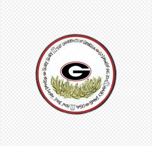Magnolia Lane UGA Set of 4 Melamine Dinner Plates