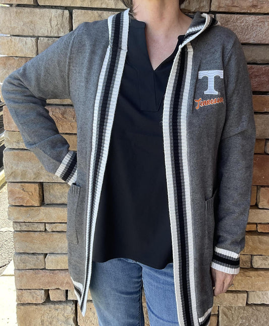 GameDay Couture Tennessee Womens Striped Hooded Cardigan