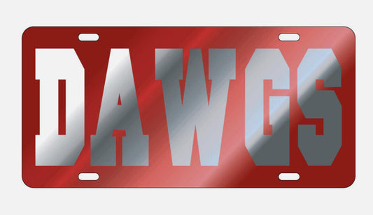 Craftique UGA Laser Cut Tag Dawgs Red