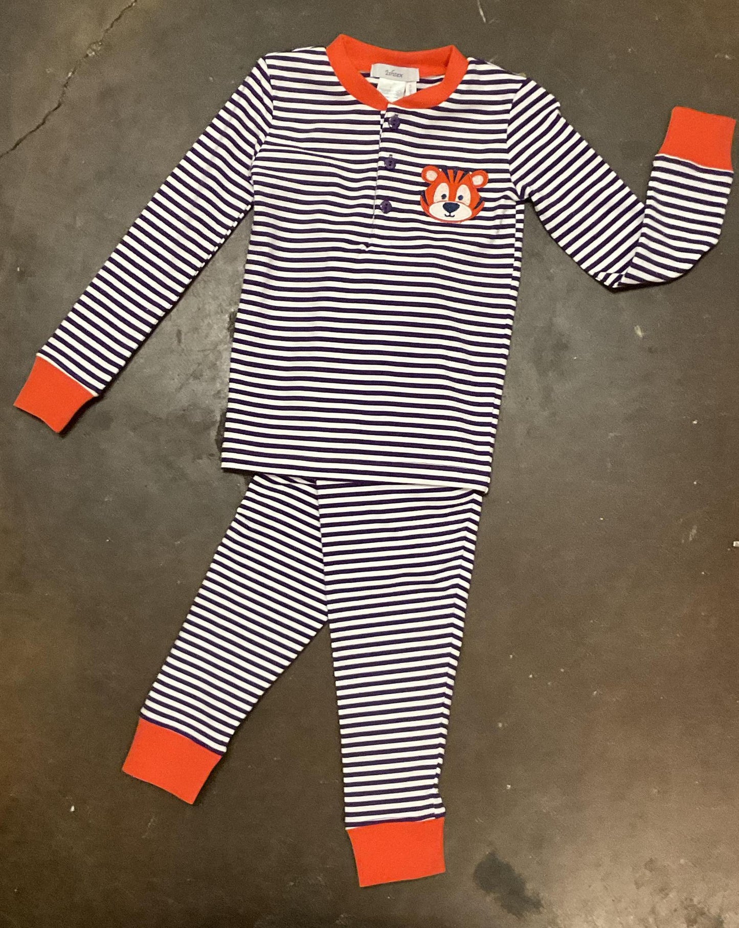 Ishtex Clemson Stripe Tiger Boys Pajamas