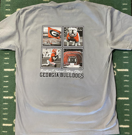 New World Graphics UGA 4 Boxes CC Unisex Granite T-Shirt