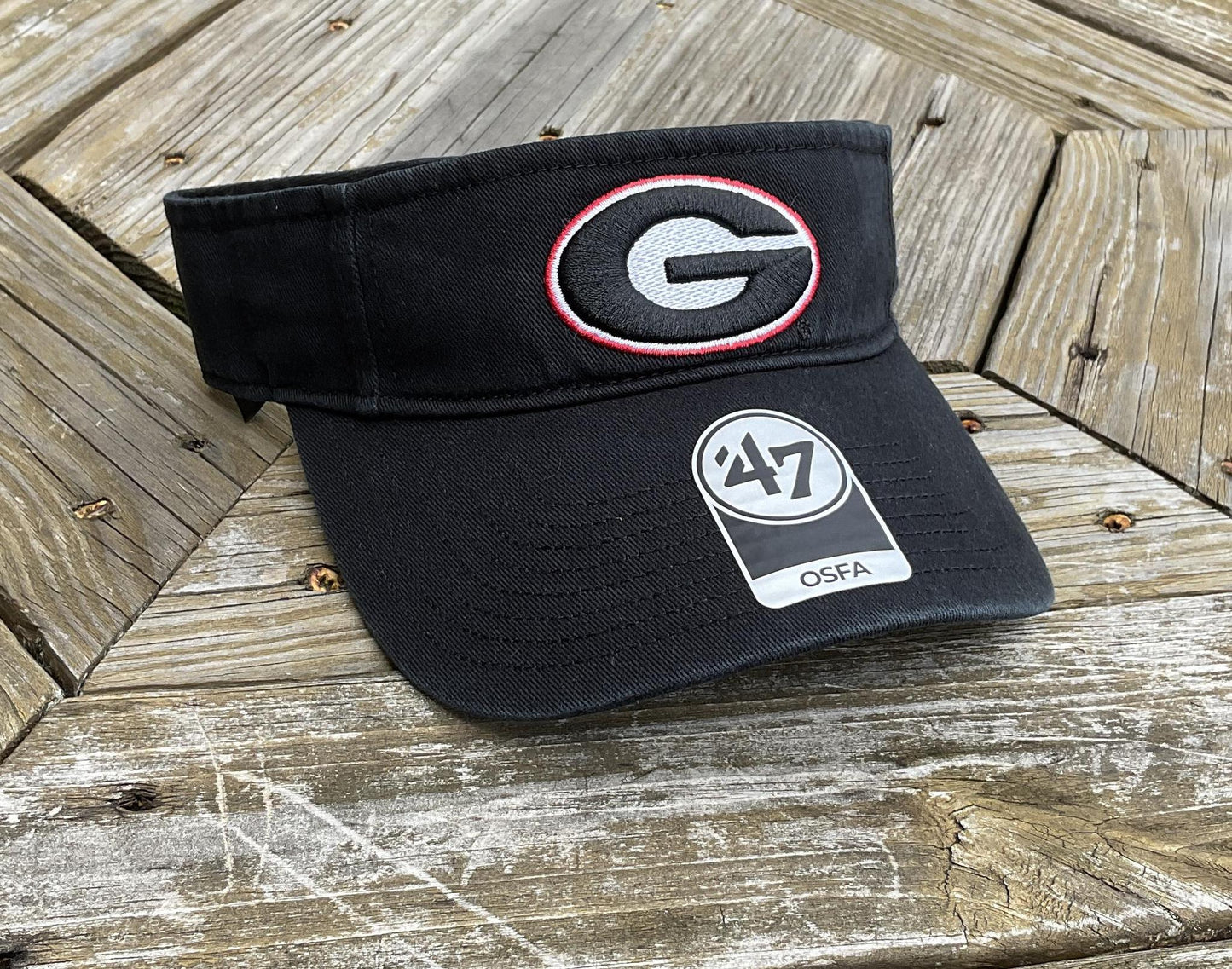 ‘47 Brand UGA Black Cleanup Visor Hat