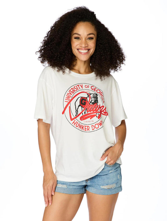 Stewart Simmons UGA The Classic Boyfriend Tee Womens