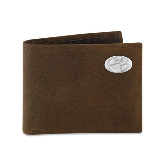 Zep-Pro Clemson Medallion Leather Bi Fold Wallet