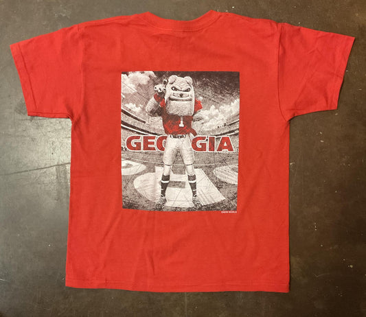 New World Graphics UGA CC Drawn Field Mascot B RD T-Shirt