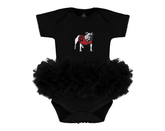 Creative Knitwear UGA Infant Tutu Bodysuit Standing Dawg BL