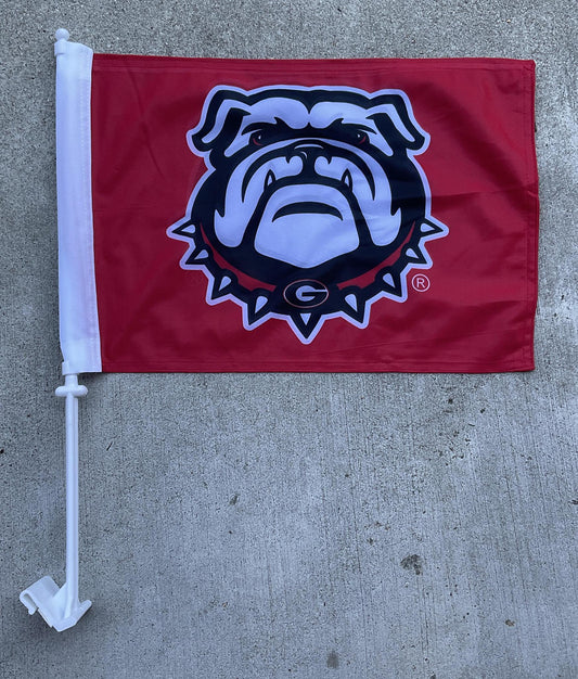 Sewing Concepts UGA Red Dawg Auto Car Flag