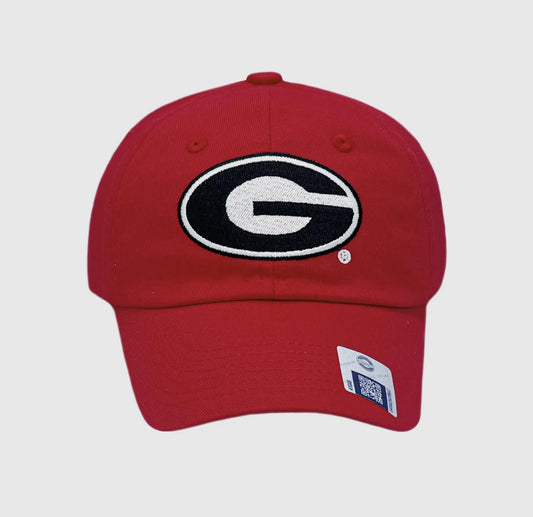 Bits & Bows UGA Baseball Youth Hat Red