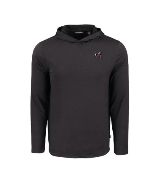 Cutter & Buck UGA Coastline Epic Comfort Eco Hooded Mens Shirt Black