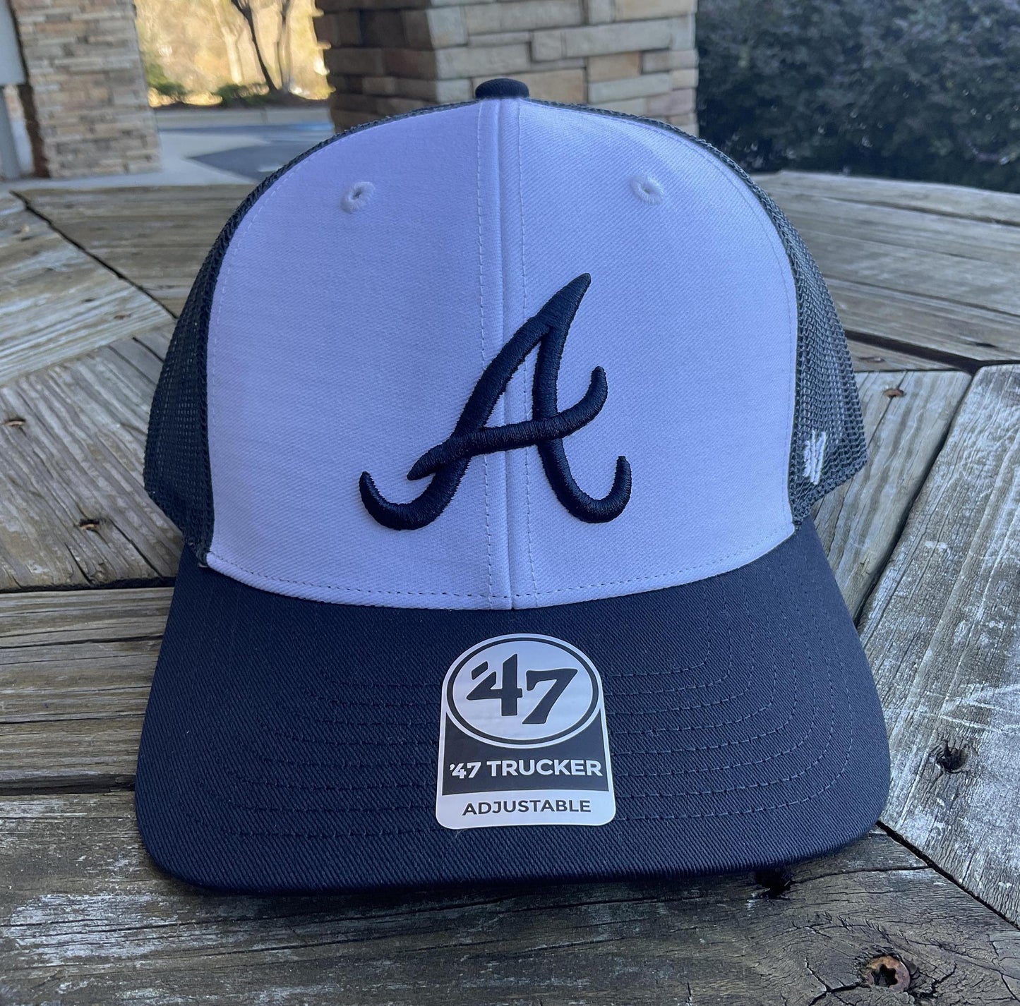 ‘47 Brand Atlanta Braves Freshman White/Blue Trucker Hat