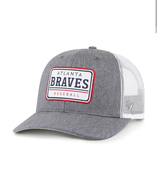 '47 Brand Atlanta Braves Charcoal Ellington Adult Trucker Hat