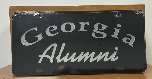 Craftique UGA Alumni Cursive Tag Black