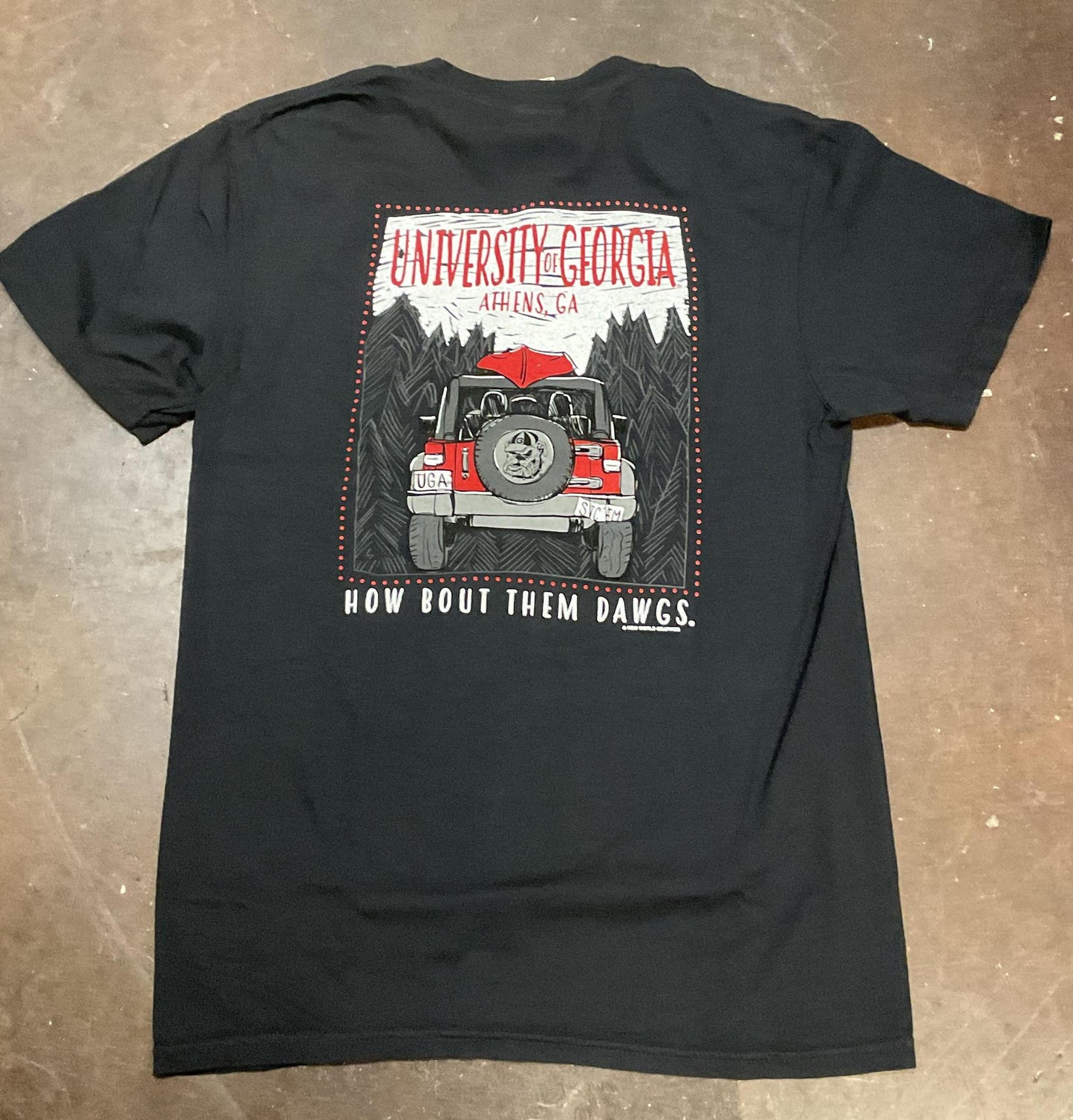 New World Graphics UGA Black Jeep CC T-Shirt