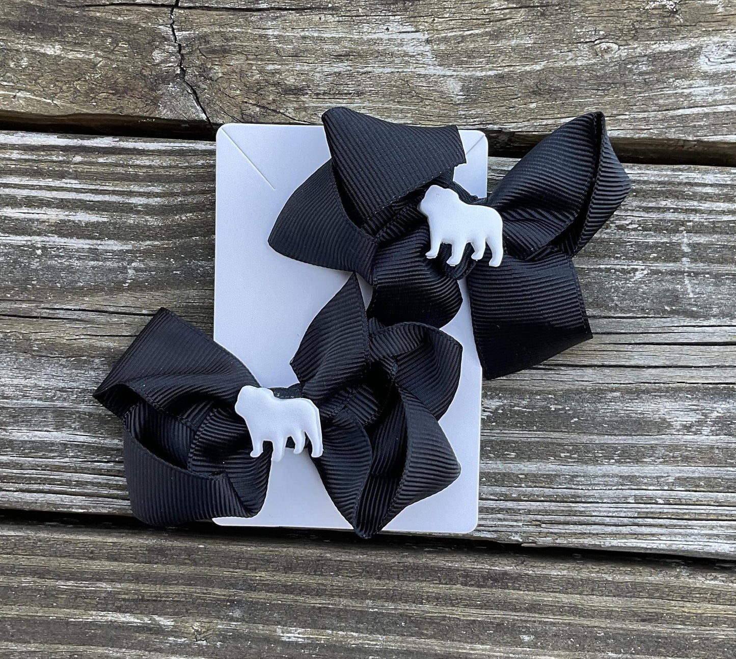Ga Clay Co UGA Clip On Piggy Bows