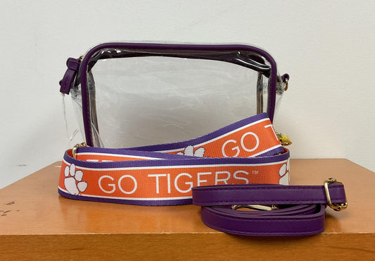 Desden Clemson Clear Purse With Two Straps