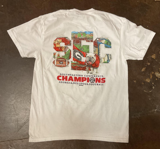 New World Graphics UGA SEC Champ Special CC White Adult T-Shirt