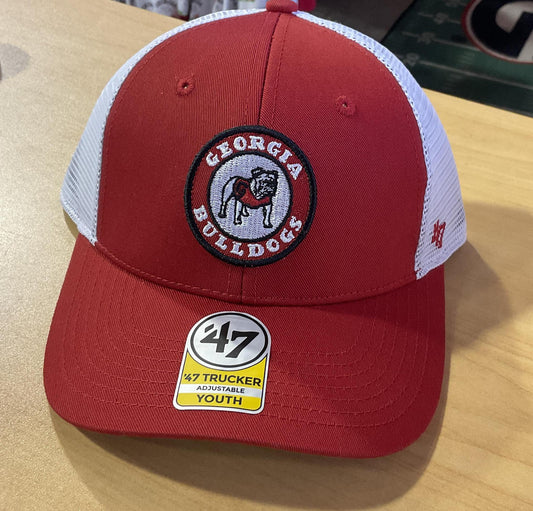 '47 Brand UGA Youth Red Pop Up Trucker Hat