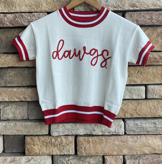 Stewart Simmons UGA The Girls Embroidered Varsity Sweater Kids