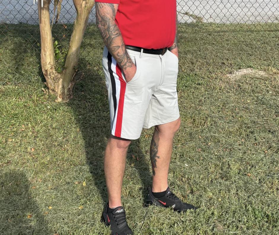 Game Day Pants UGA Silver Britches Mens Shorts