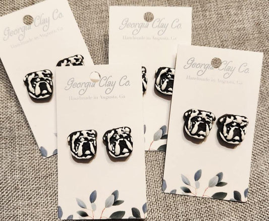 Ga Clay Co UGA Dawg Stud Earrings