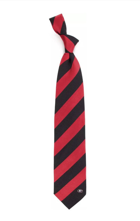 Eagles Wings UGA Striped  Mens Tie Regiment