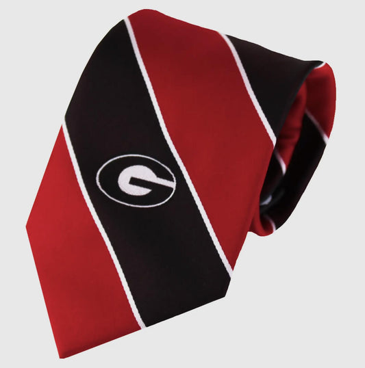 Donegal Bay UGA Stripe Red & Black Necktie